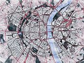Kaart van Köln centrum in de stijl 'White Winter' van Maporia thumbnail
