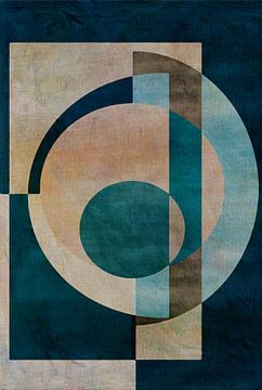 Abstracte cirkels Kunstschilderij door Jan Keteleer