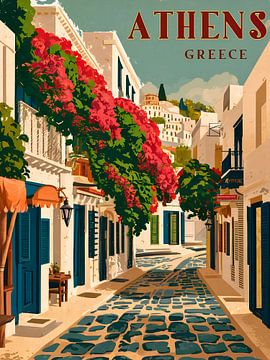"Bezauberndes Athen Travelaffiche Print"