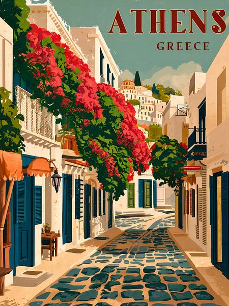 &quot;Bezauberndes Athen Travelaffiche Print&quot; von Robert Swaine