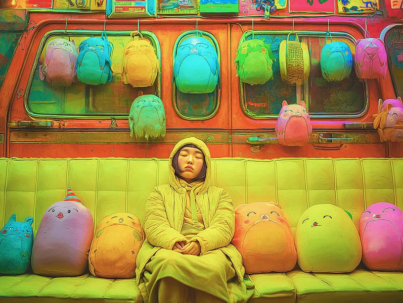 Rainbow dreams in the Plush Bus by Karina Brouwer