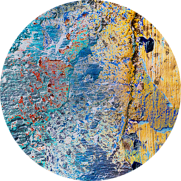 KLEURRIJK OUDE MUUR, ABSTRACT