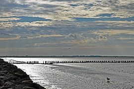 Sonne, Meer und ein schöner bewölkter Himmel von Tjamme Vis