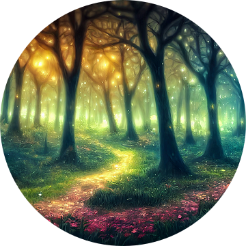 Magische sprookjesbos achtergrond illustratie van Animaflora PicsStock