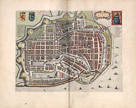 Enkhuizen, Stadtplan Joan Blaeu 1652 von Atelier Liesjes