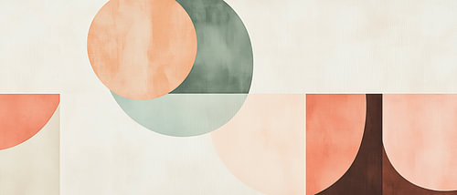 Geometrische harmonieën in zachte tinten