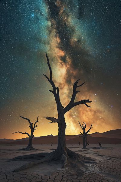 Sternenhimmel in der Wüste von fernlichtsicht