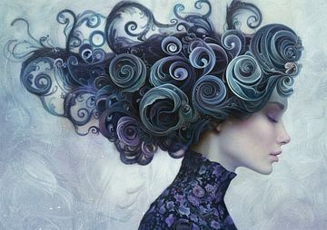Whirls of Serenity van Abstract Schilderij