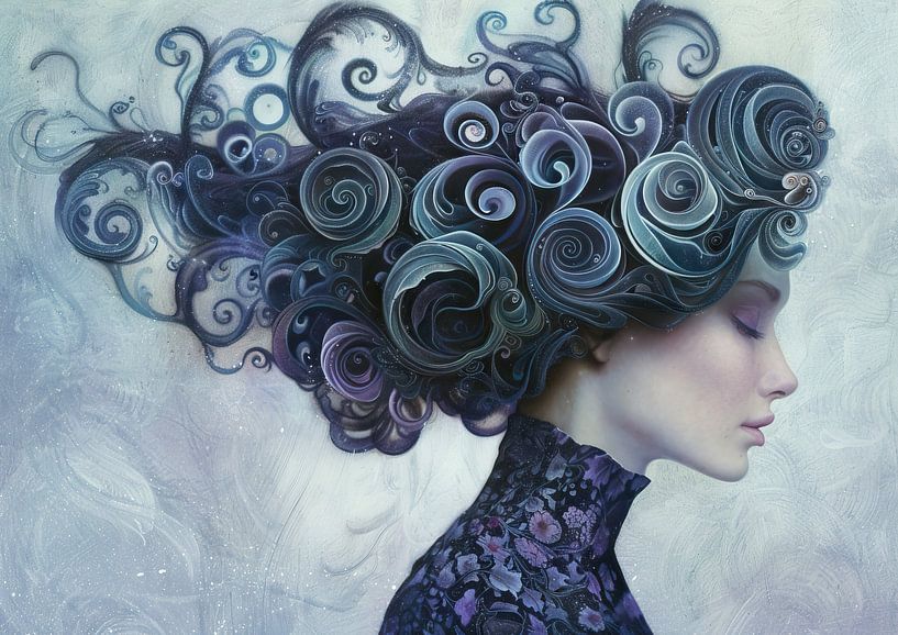 Whirls of Serenity van Abstract Schilderij