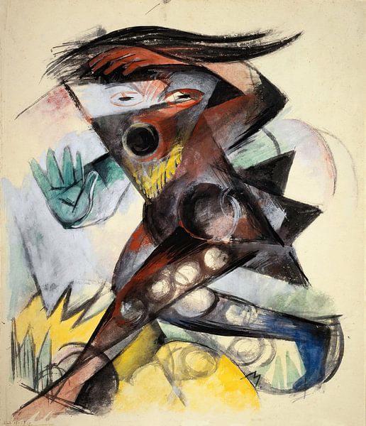 Caliban (1914) by Franz Marc by Peter Balan