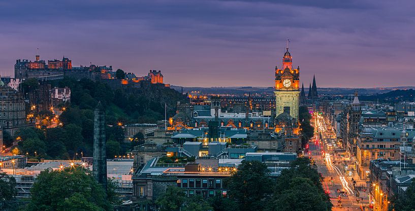 Abend über Edinburgh, vom Calton Hill aus gesehen von Henk Meijer Photography