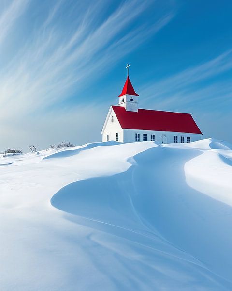 Winterlandschap van fernlichtsicht