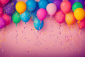 Hintergrund mit Luftballons, Art Illustration 03