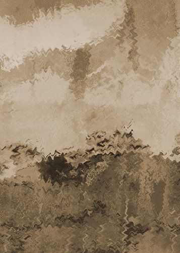 Wabi-sabi-landschap in beige en bruin I