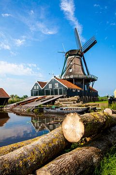 Windmolen De Rat in de stad IJlst in Friesland. Wout Kok One2expose Photography van Wout Kok