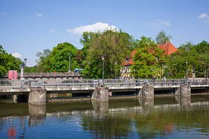Steg, Isar, München, Oberbayern, Bayern, Deutschland, Europa
