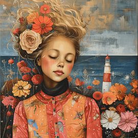 Das Mädchen und der Leuchtturm von Atelier Pink Blossom