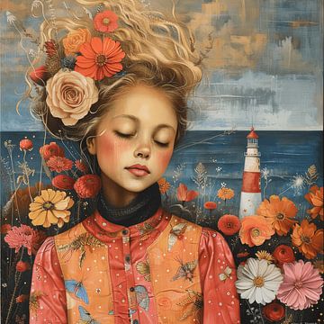 La fille et le phare sur Atelier Pink Blossom