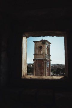 De klokkentoren van de Oude Vesting Corfu Stad | Reisfotografie | Griekenland, Europa van Sanne Dost