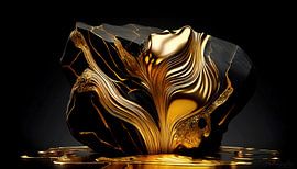 Golden fragment from the Volcano of Eternity by AidasignArt