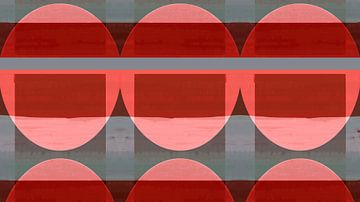 Abstract Bauhaus Vormen Perzik Roze Panorama van FRESH Fine Art