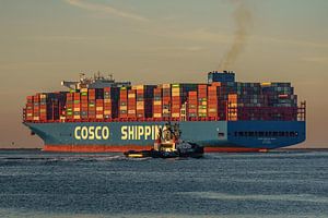 Container ship COSCO Shipping Solar. by Jaap van den Berg