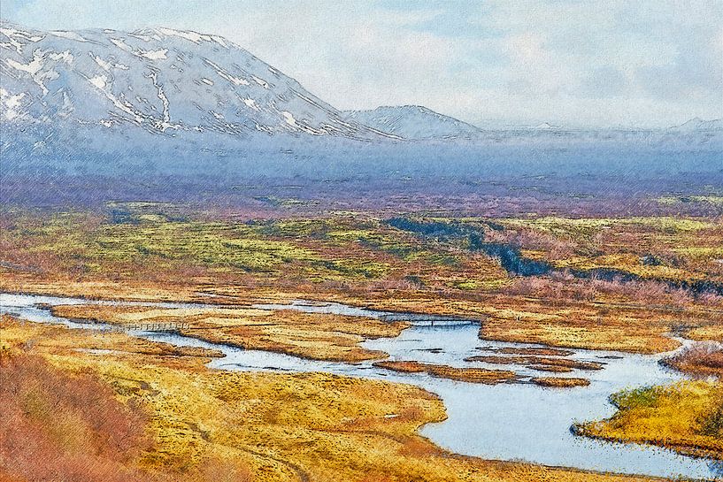 Thingvellir, IJsland van Frans Blok
