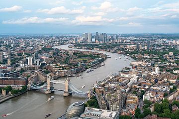 Tower Bridge en de Theems gezien vanuit The Shard van KC Photography