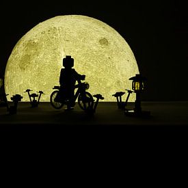 Cycling in the moonlight van MK Audio Video Fotografie