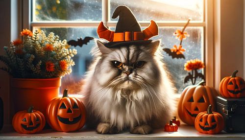 Witch cat masters Halloween