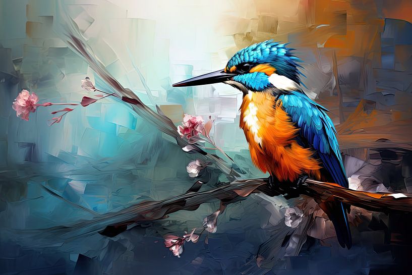 Kingfisher art by Eye catching paintings
