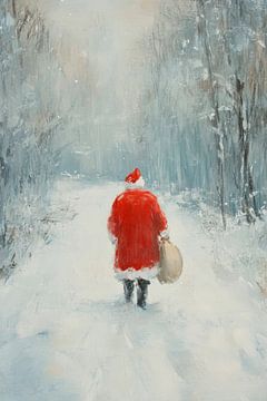 Kerstboswandeling van Poster Art Shop