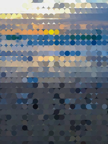 Zonsondergang op het strand in Zoutelande van Niek Traas