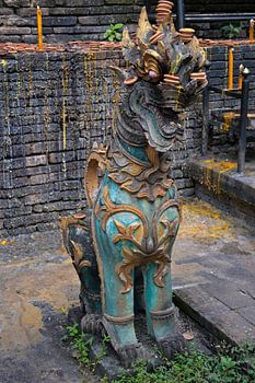 Temple guard at Wat Lok Molee - Chiang Mai, Thailand