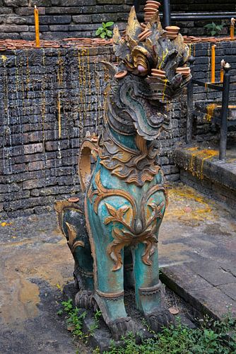 Gardien du temple Wat Lok Molee - Chiang Mai, Thaïlande