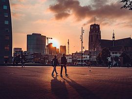 Die Skyline in Gold von Jelte Lagendijk