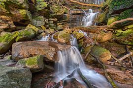 Waterfall in the Margarethenschlucht by Uwe Ulrich Grün