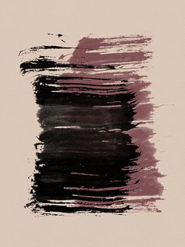 Strokes 10 | Black &oon Brush Stroke Abstract