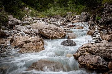 waterfall in a stream by Paul Veenstra