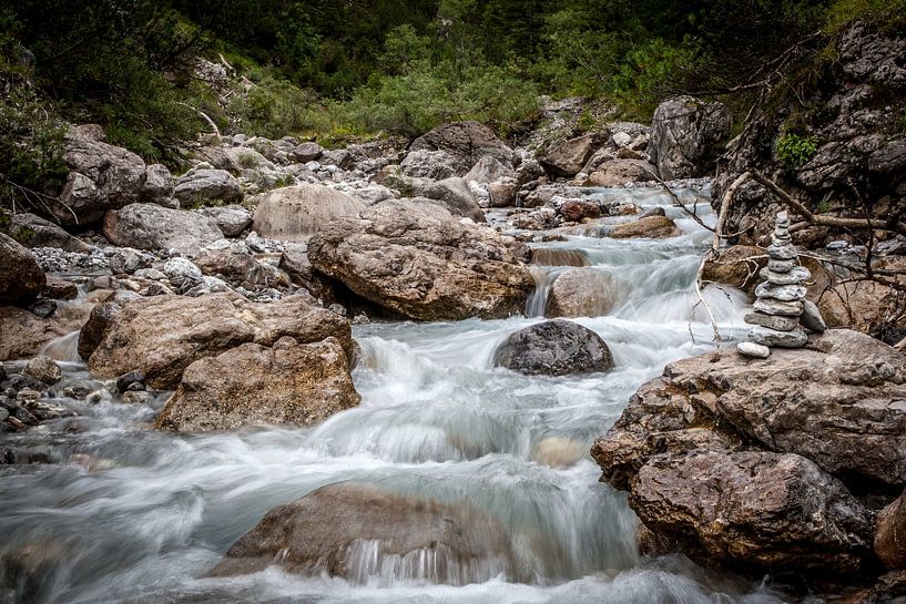 waterfall in a stream by Paul Veenstra