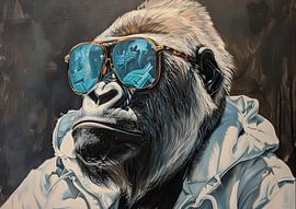 Chill Ape Vibe von Blickfänger Gemälde