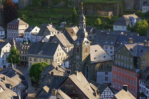 Above the rooftops of Monschau - Beautiful Eifel pearl by Rolf Schnepp