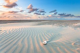 Sonnenuntergang über dem Strand von Terschelling