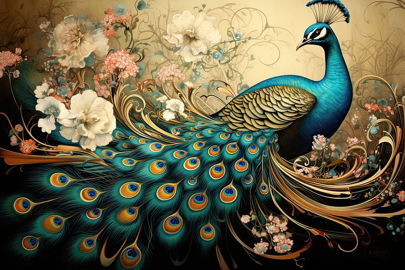 Bird: Peacock by Eye catching paintings