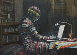 Modern gestreift | Gestreiftes Schweigen von Kunst Laune