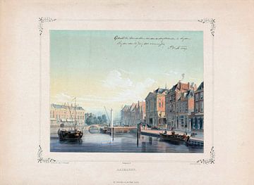 Blick auf den Aalmarkt in Leiden, 1854