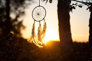Attrape-rêves au coucher du soleil