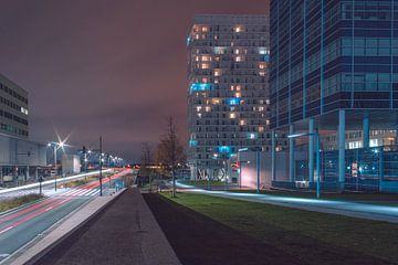 Parktoren Park Spoor Noord bij nacht | Stadsfotografie van Daan Duvillier