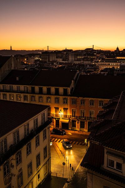 Lissabon bij zonsondergang van Jeroen Cox