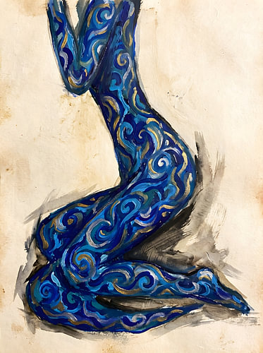 Elegante blaue Muster